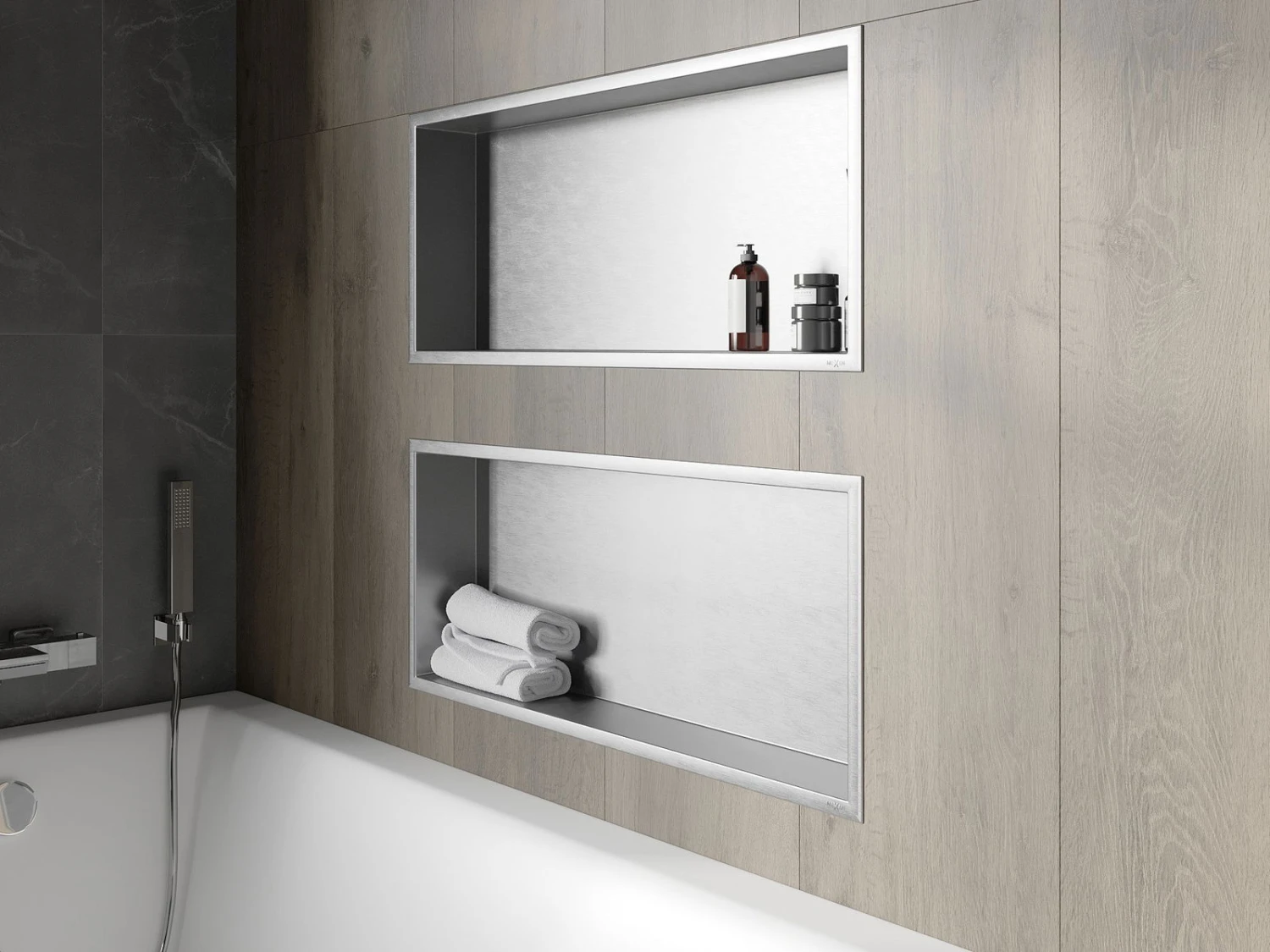 Mexen X-Wall-R Półka Wnękowa Z Kołnierzem 75 X 30 Cm, Inox - 1910753010 11 Mexen X-Wall-R Półka Wnękowa Z Kołnierzem 75 X 30 Cm, Inox - 1910753010 - obrazek 11