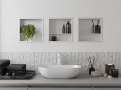 Mexen X-Wall-R Półka Wnękowa Z Kołnierzem I Półką 30 X 30 Cm, Biała - 1920303010S -123Łazienka Sklep mexen x wall r polka wnekowa z kolnierzem i polka 30 x 30 cm biala 1920303010s 4