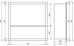 Mexen X-Wall-R Półka Wnękowa Z Kołnierzem I Półką 30 X 30 Cm, Inox - 1910303010S -123Łazienka Sklep mexen x wall r polka wnekowa z kolnierzem i polka 30 x 30 cm inox 1910303010s