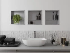 Mexen X-Wall-R Półka Wnękowa Z Kołnierzem I Półką 30 X 30 Cm, Inox - 1910303010S -123Łazienka Sklep mexen x wall r polka wnekowa z kolnierzem i polka 30 x 30 cm inox 1910303010s 4