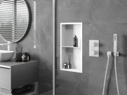 Mexen X-Wall-R Półka Wnękowa Z Kołnierzem I Półką 60 X 30 Cm, Biała - 1920603010S -123Łazienka Sklep mexen x wall r polka wnekowa z kolnierzem i polka 60 x 30 cm biala 1920603010s 2