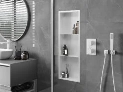 Mexen X-Wall-R Półka Wnękowa Z Kołnierzem I Półką 90 X 30 Cm, Biała - 1920903010S -123Łazienka Sklep mexen x wall r polka wnekowa z kolnierzem i polka 90 x 30 cm biala 1920903010s 2