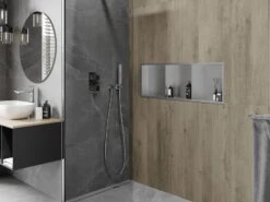 Mexen X-Wall-R Półka Wnękowa Z Kołnierzem I Półką 90 X 30 Cm, Inox - 1910903010S -123Łazienka Sklep mexen x wall r polka wnekowa z kolnierzem i polka 90 x 30 cm inox 1910903010s 2