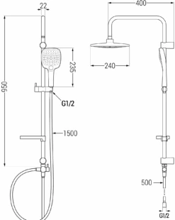 Mexen X17 Kolumna Prysznicowa, Chrom - 798171791-00