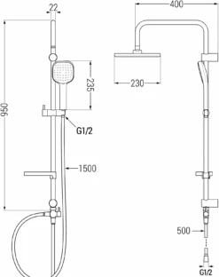 Mexen X33 Kolumna Prysznicowa, Biała/chrom - 798333391-21