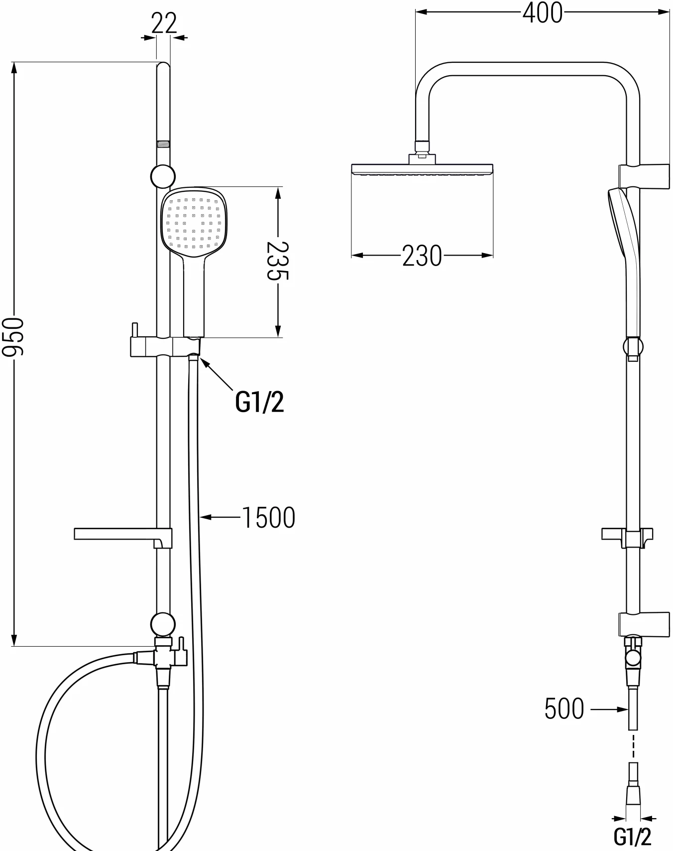 Mexen X33 Kolumna Prysznicowa, Chrom - 798333391-00 1 Mexen X33 Kolumna Prysznicowa, Chrom - 798333391-00