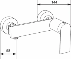 Mexen Zero Bateria Prysznicowa, Chrom - 71140-00