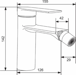 Mexen Zero Bateria Bidetowa Czarna - 71120-70