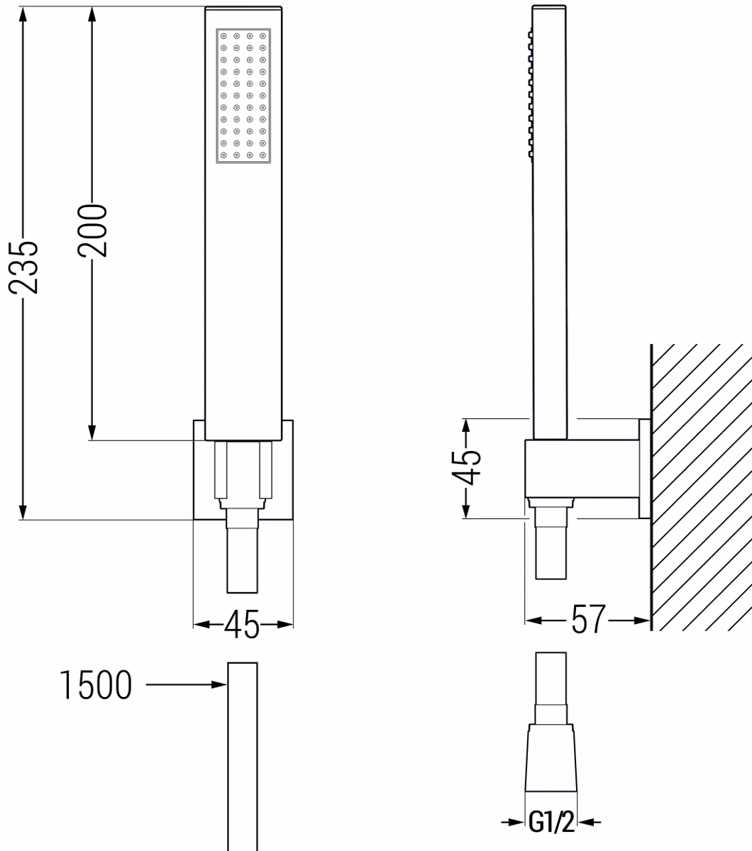 Mexen Zero R02 Bateria Wannowa Z Zestawem Prysznicowym, Czarna - 7113R02-70 2 Mexen Zero R02 Bateria Wannowa Z Zestawem Prysznicowym, Czarna - 7113R02-70 - obrazek 2