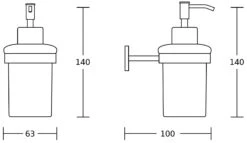 Mexen Zoja Dozownik Do Mydła, Czarny - 70191388-70